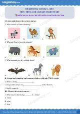 Đề thi học kì 1 Tiếng Anh 4 iLearn Smart Start - Đề số 8